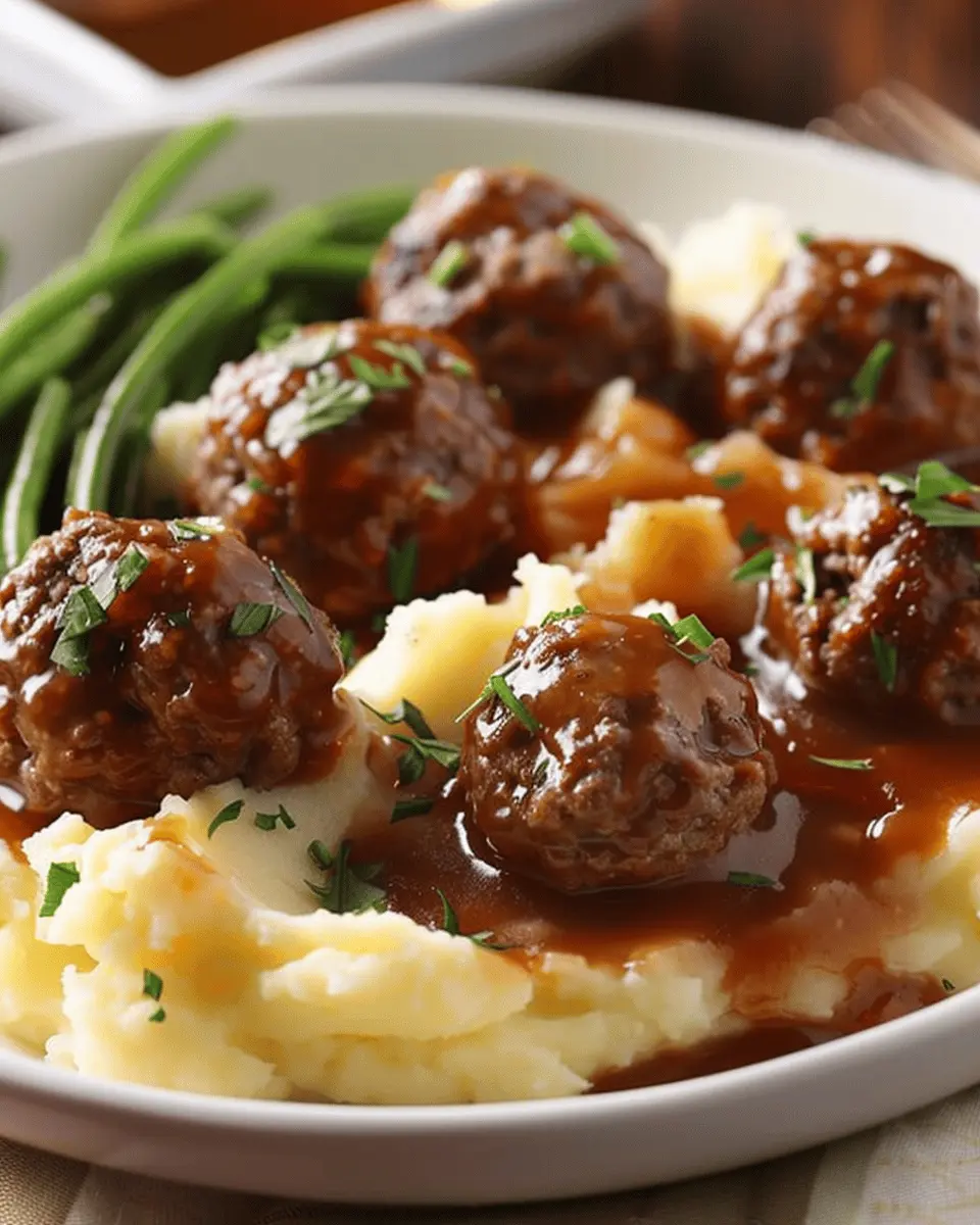 Salisbury Meatballs and Mashed Potatoes: Indulgent Comfort Food at Home