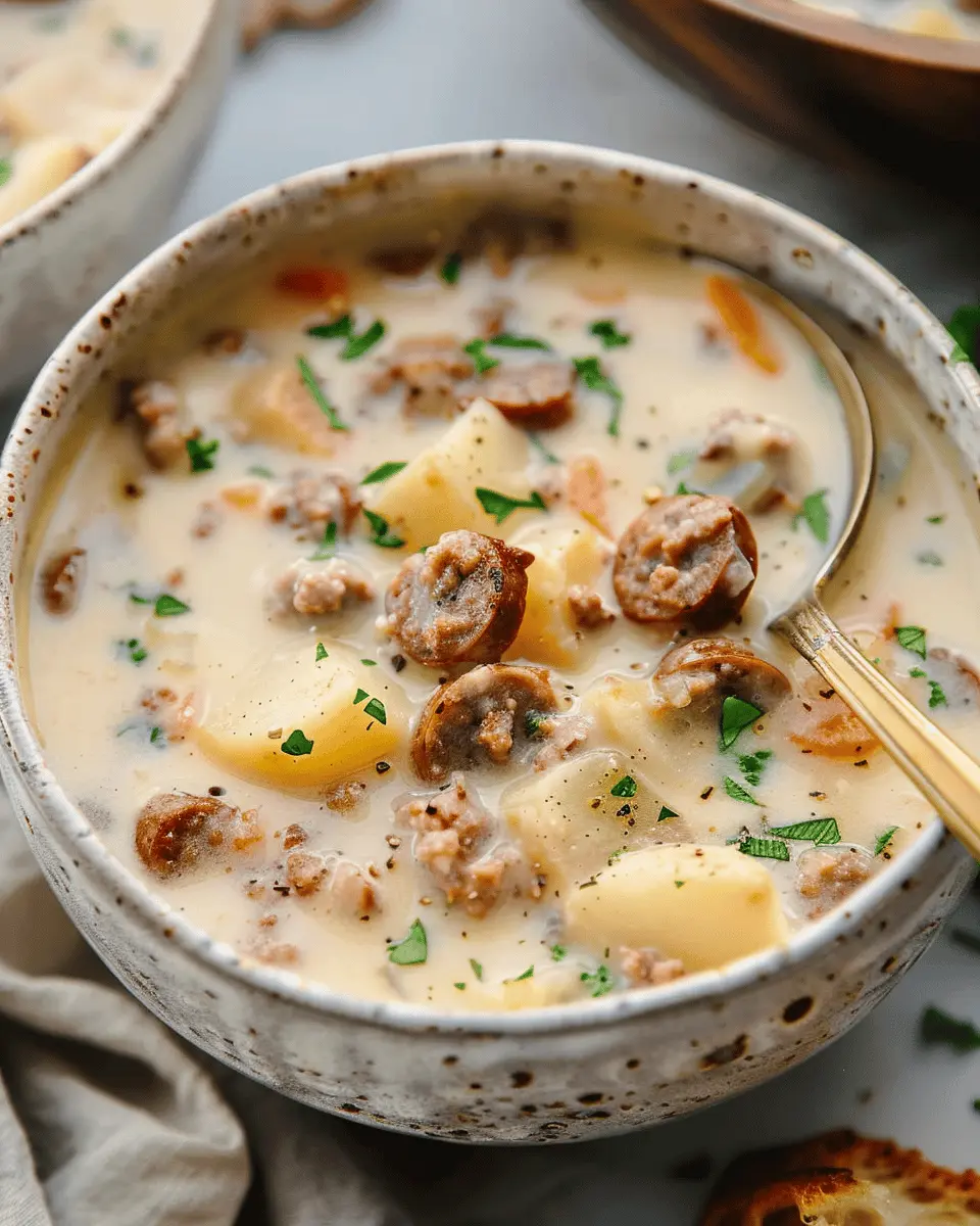 Sausage Potato Soup: Comforting Joy with Turkey Bacon and Chicken Ham