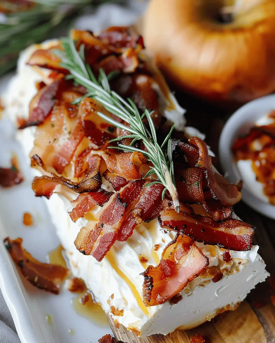 Million Dollar Bacon Goat Cheese Turkey Bacon Appetizer Log, Easy to Make
