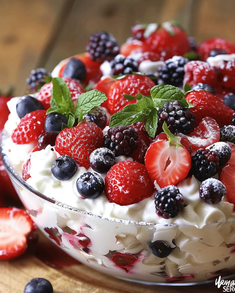 Summer Berry Cheesecake Salad: Refreshing Delight for Everyone