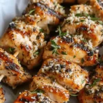 Ranch Garlic Parmesan Chicken Skewers