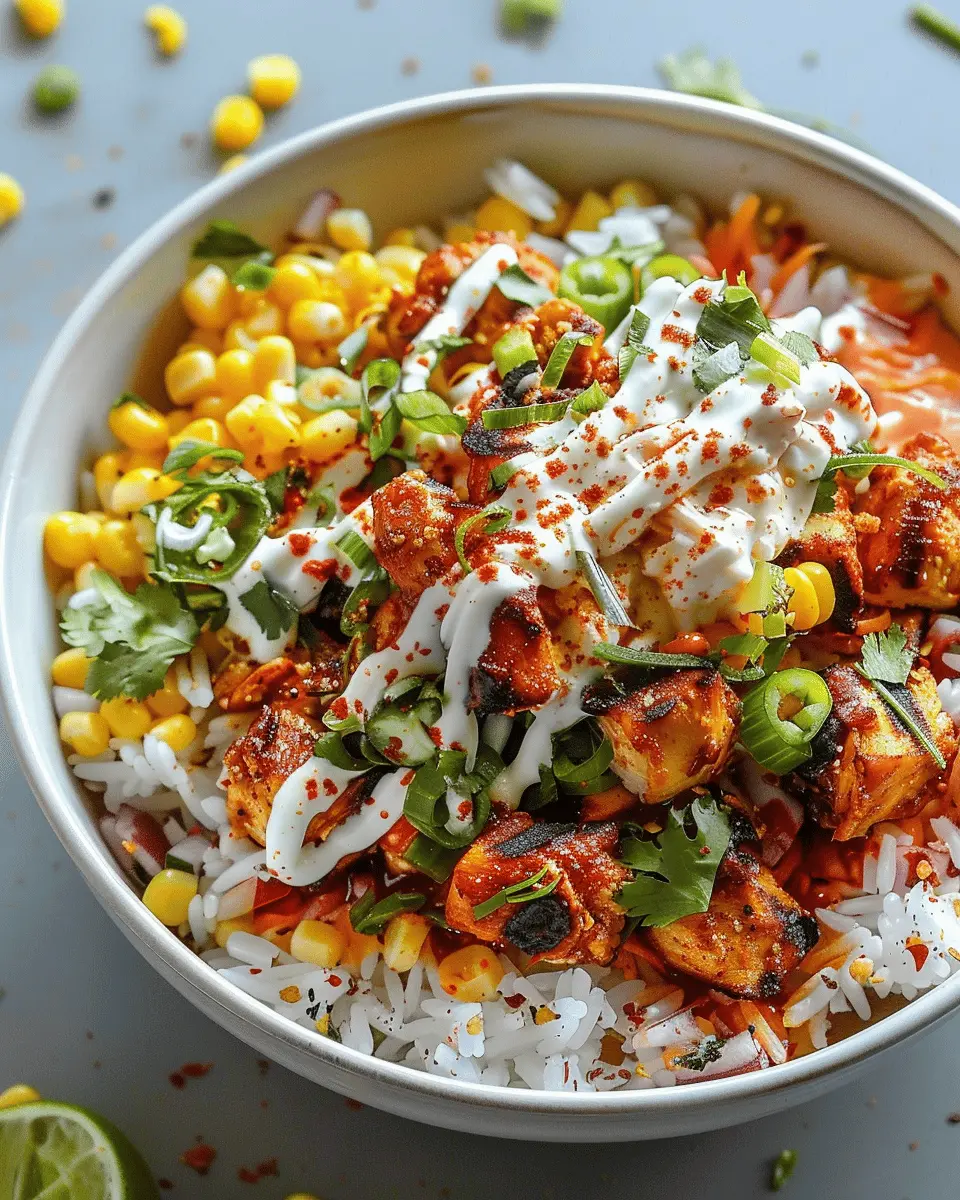 Street Corn Chicken Rice Bowl: A Flavorful and Easy Delight