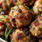 Cranberry Turkey Stuffing Balls