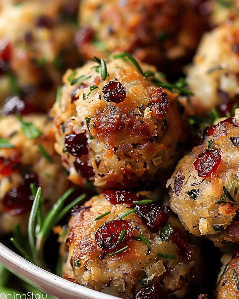 Cranberry Turkey Stuffing Balls: Easy, Indulgent Holiday Treats