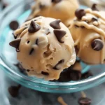 Frozen Greek Yogurt Peanut Butter Bites with Chocolate Chips