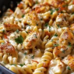 Cheesy Cajun Garlic Chicken Rotini Skillet