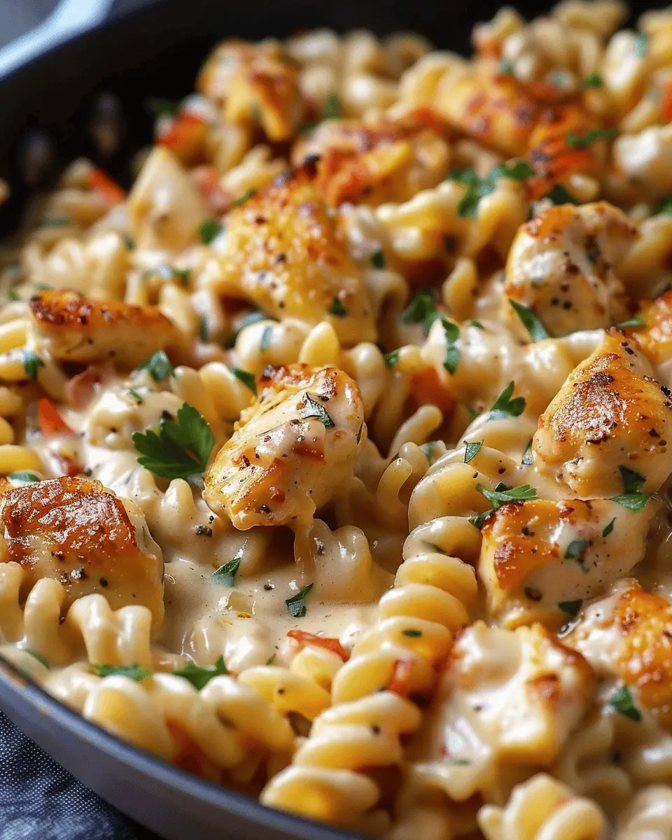 Cheesy Cajun Garlic Chicken Rotini Skillet: A Quick Delight