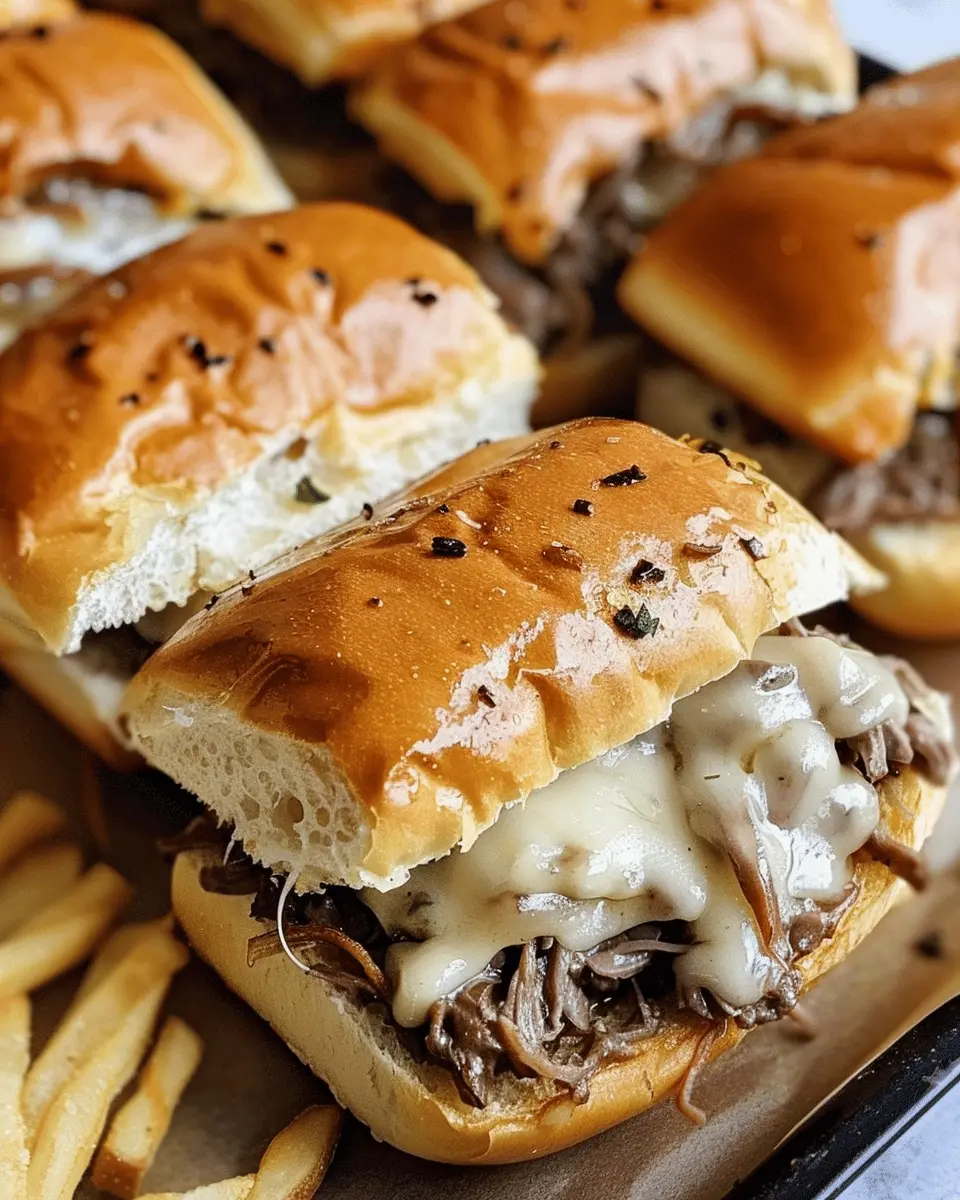 Philly Cheesesteak Sliders with Turkey Bacon on Hawaiian Rolls