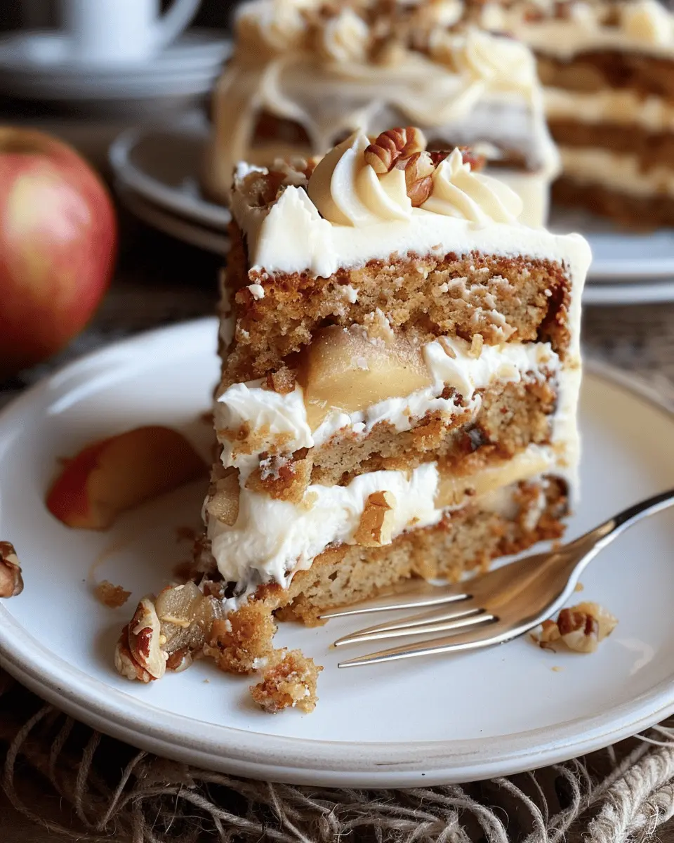Irresistible Fresh Apple Cake with Dreamy Cream Cheese Frosting Delight