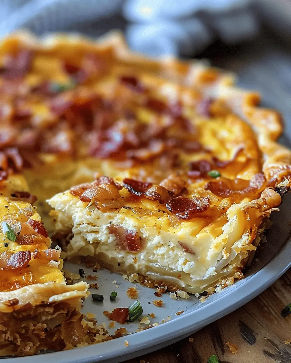 Bacon and Cheese Quiche with Hashbrown Crust: A Delightful Twist
