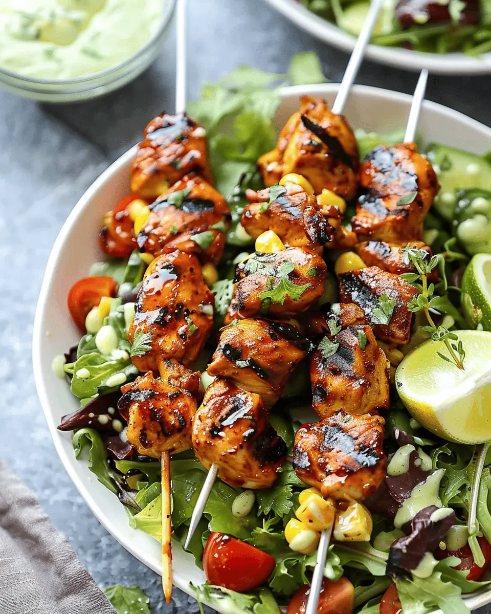BBQ Chicken Skewer Salad: Easy, Fresh, and Flavorful Dinner Idea