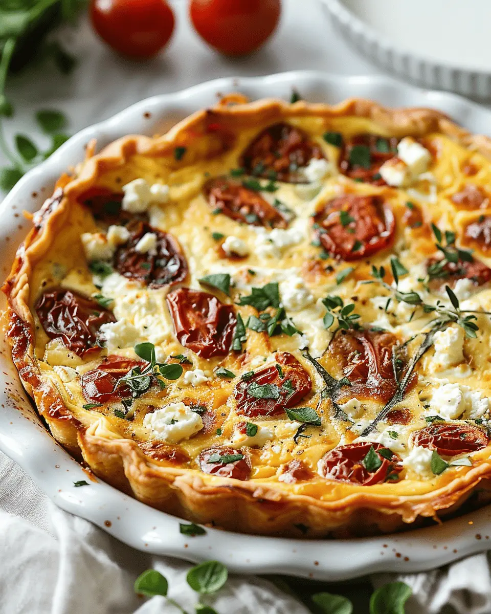 Sundried Tomato and Feta Cottage Cheese Crustless Quiche Made Easy