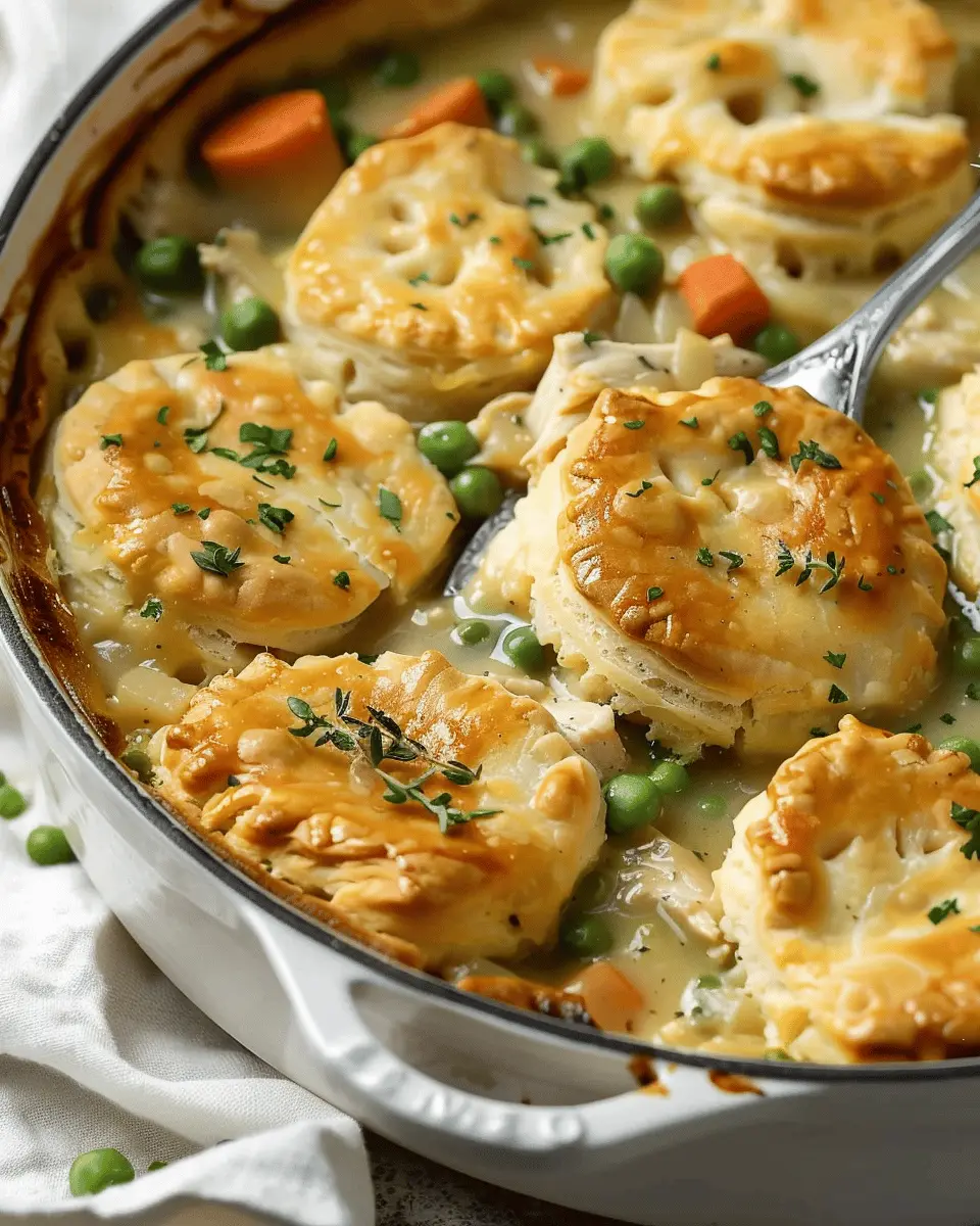 Chicken Pot Pie with Biscuits: A Cozy Indulgence for Your Table