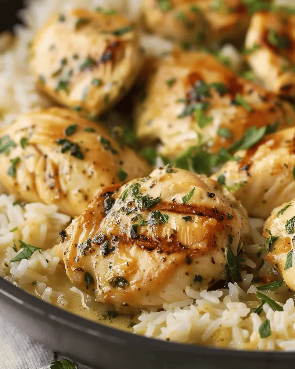 Creamy Herb Chicken: Indulgent Recipe with Basmati Rice Delight