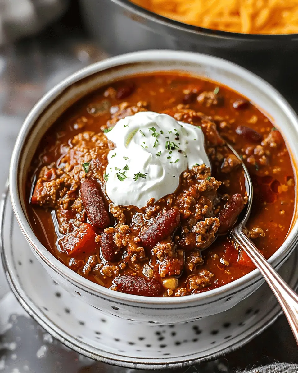 Homemade Chili: Easy Recipe with Turkey Bacon and Chicken Ham
