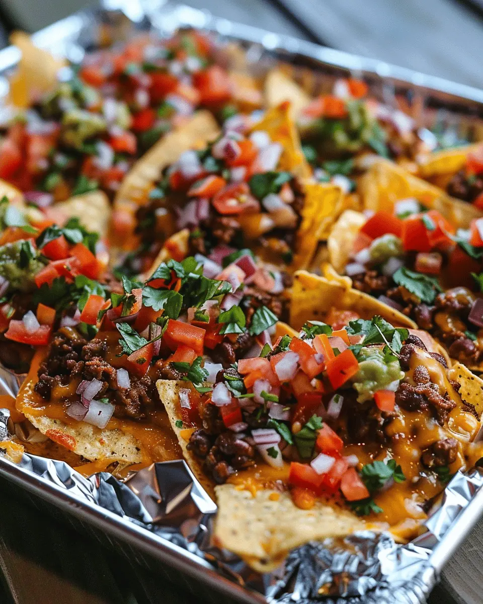 Tin Foil Packet Nachos: Easy Family-Style Recipe with Turkey Bacon