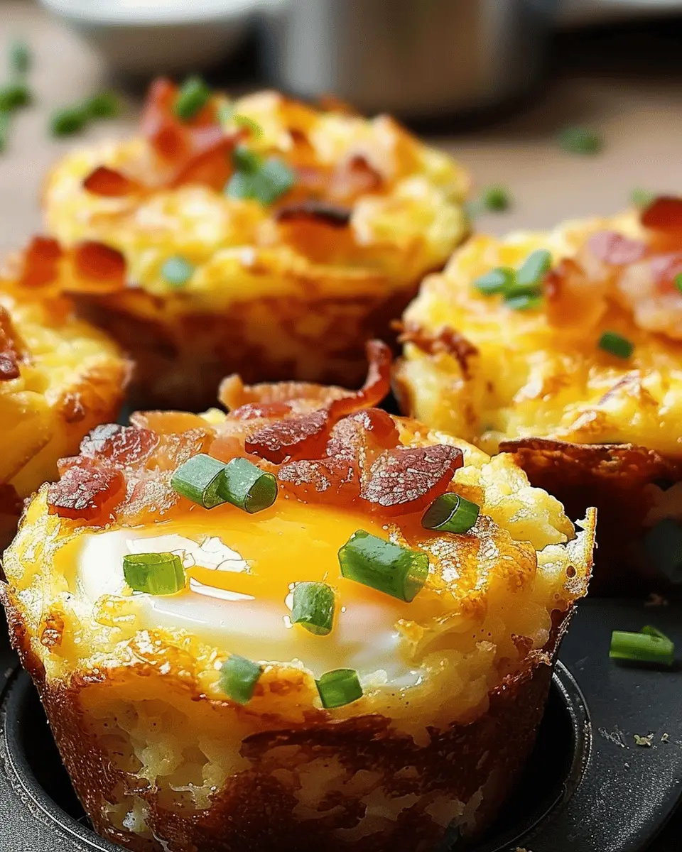 Loaded Bacon and Egg Hash Brown Muffins with Turkey Bacon Delight