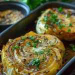 Oven Roasted Garlic Cabbage Steaks