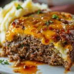 Meatloaf with Mashed Potatoes and Cheese