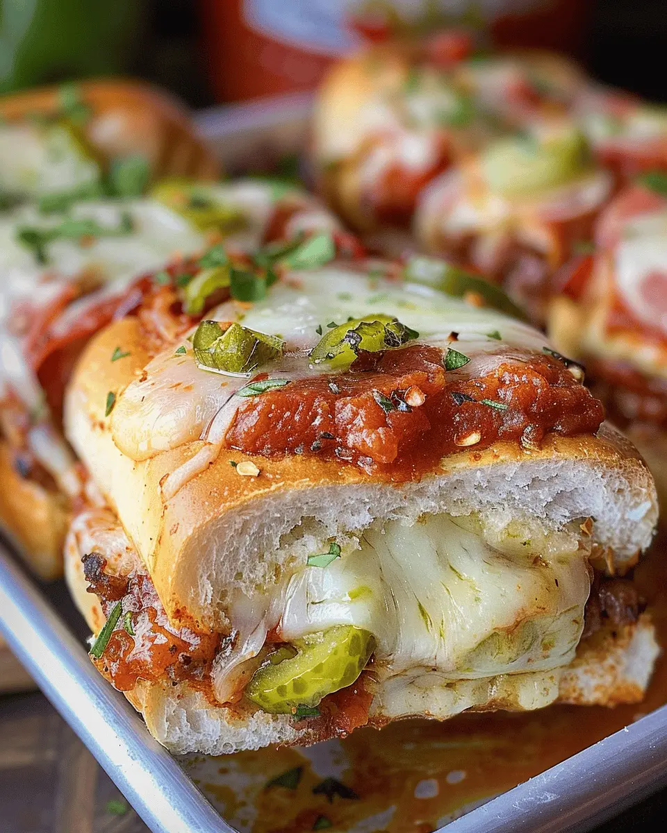 Hot Italian Sub Sliders with Turkey Bacon and Chicken Ham Delight