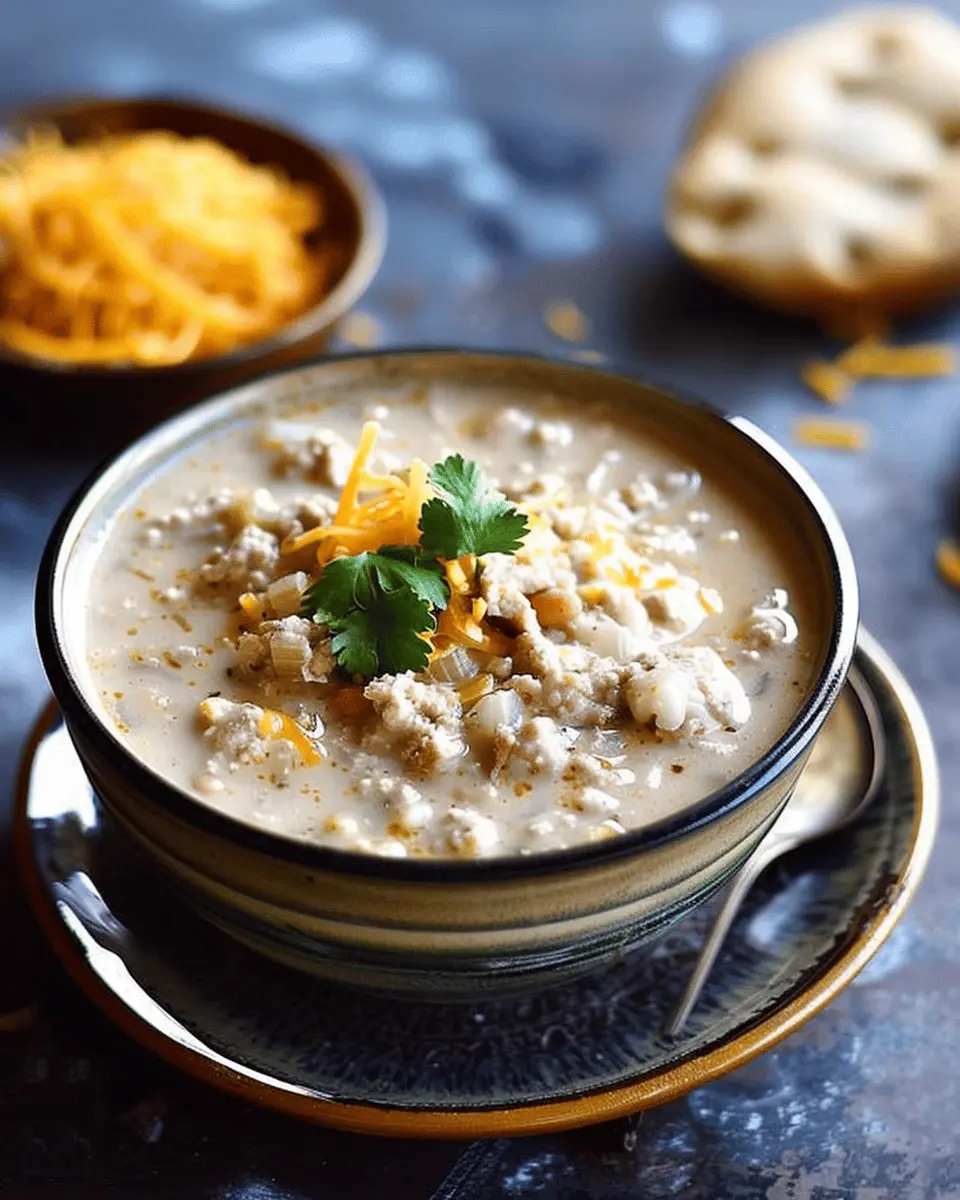 Killer White Chili: A Cozy Indulgence with Turkey Bacon and Chicken Ham