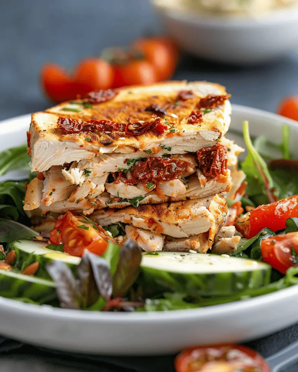 Sun Dried Tomato Chicken Salad with Savory Turkey Bacon Delight