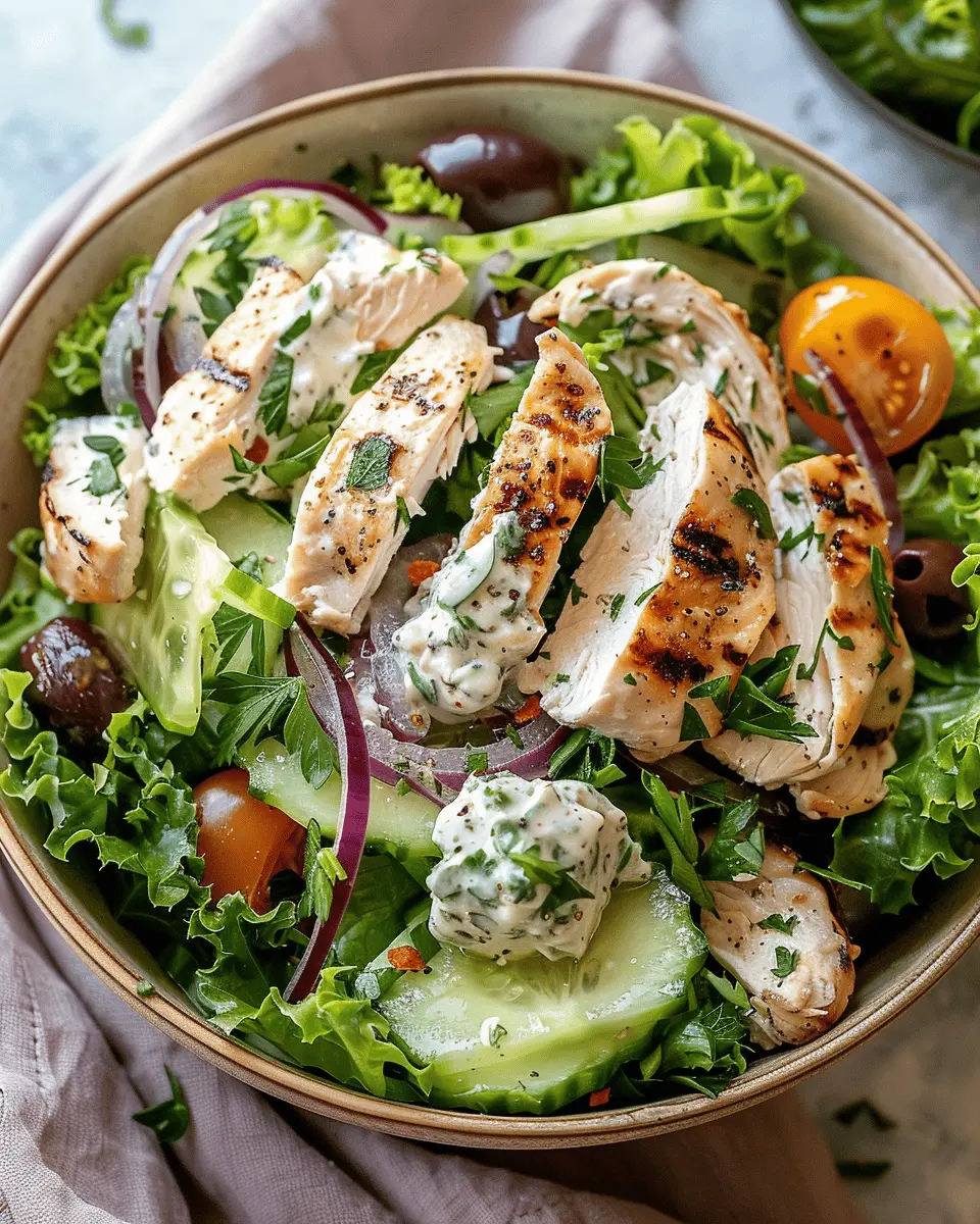 Greek Tzatziki Chicken Salad Bowl: The Best Healthy Delight