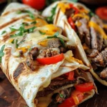 Crispy Philly Cheesesteak Grilled Wraps