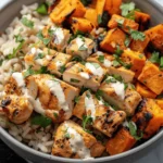 Healthy Chicken & Sweet Potato Rice Bowl
