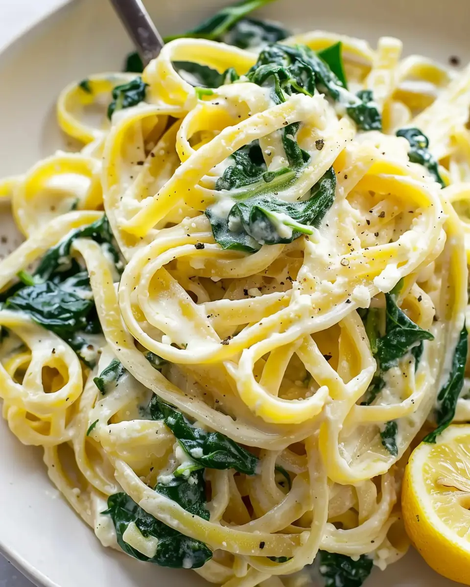 Lemon Ricotta Pasta: Easy Spinach Dish with Turkey Bacon Delight
