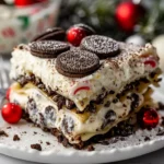 No-Bake Christmas Oreo Lasagna