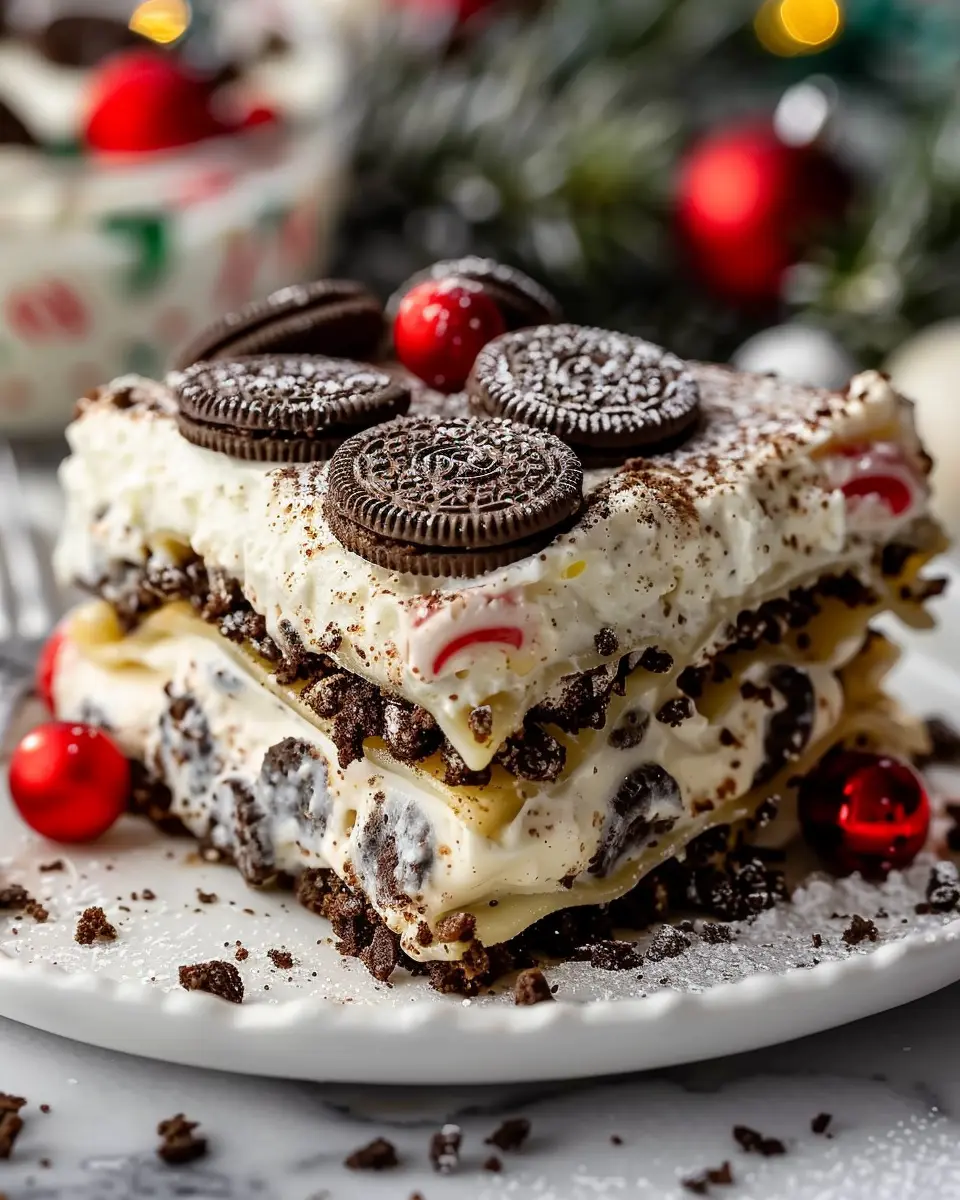 No-Bake Christmas Oreo Lasagna: The Best Festive Dessert Delight
