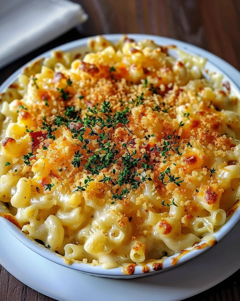 Mac and Cheese Delight: Creamy Turkey Bacon and Chicken Ham Twist