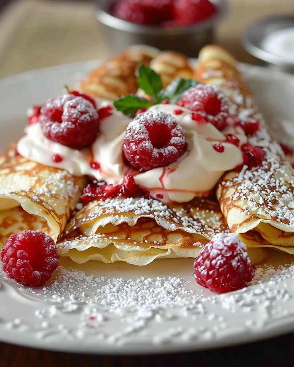 Raspberry Vanilla Cream Crepes: An Indulgent Breakfast Delight