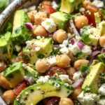 Chickpea Feta Avocado Salad