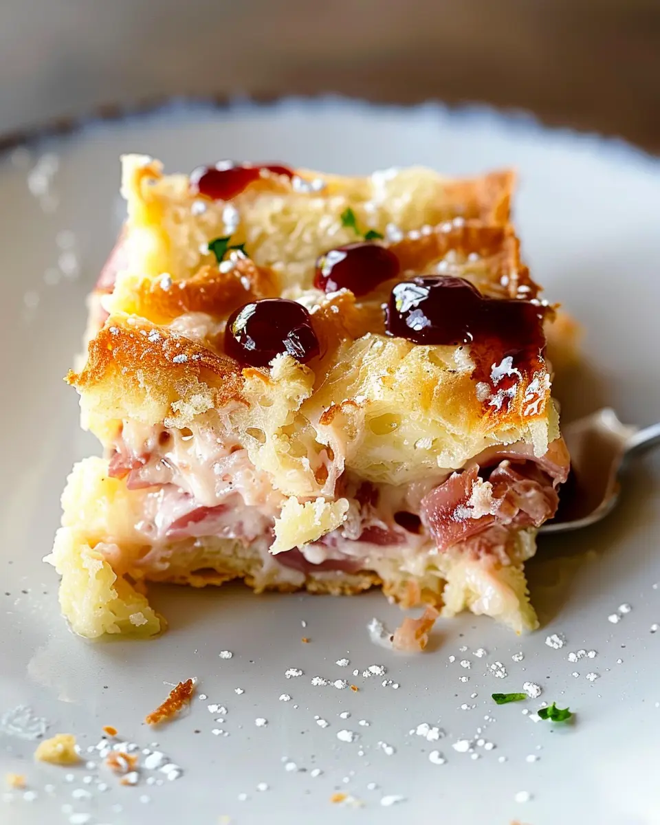 Monte Cristo Breakfast Casserole: Indulgent Turkey Bacon Delight
