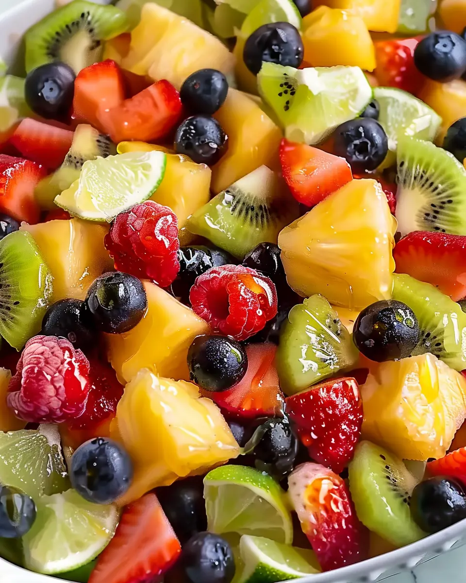 Fruit Salad with Honey Lime Dressing: The Best Refreshing Treat