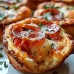 Mini Deep Dish Crescent Roll Pizzas