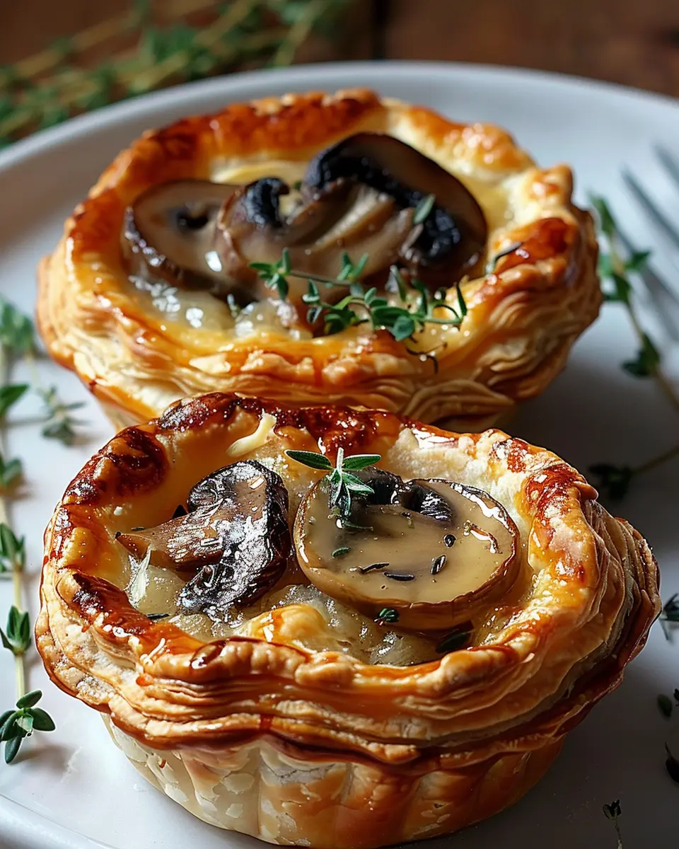Mini Mushroom Pot Pies: Indulgent Gruyère Flavor with Thyme
