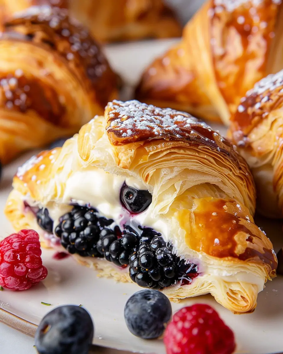 Berries and Cream Filled Croissants: The Best Homemade Delight