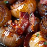 Sweet & Savory Honey-Glazed Shallots with Crispy Bacon