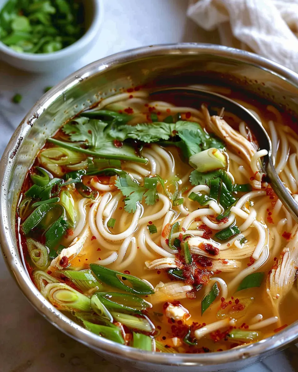Ginger Scallion Chicken Noodle Soup: A Comforting Easy Delight